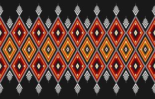 Carpet ethnic pattern art. Geometric seamless pattern in tribal. Fabric Mexican style. vector