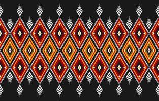 Carpet ethnic pattern art. Geometric seamless pattern in tribal. Fabric Mexican style. vector