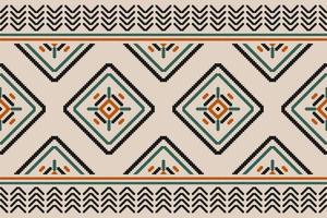 Carpet ethnic pattern art. Ikat ethnic seamless pattern in tribal. vector