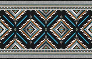 Geometric seamless pattern in tribal. Carpet ethnic Aztec art. Fabric Mexican style. vector