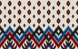 Abstract ethnic pattern art. Ikat seamless pattern in tribal. Fabric Mexican style. vector