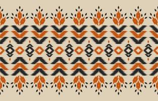 Carpet tribal pattern art. Ikat ethnic seamless pattern. American and Mexican style. vector