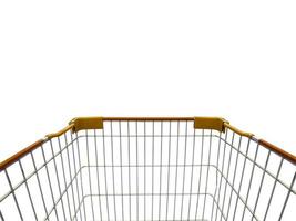 shopping cart isolated on white background photo