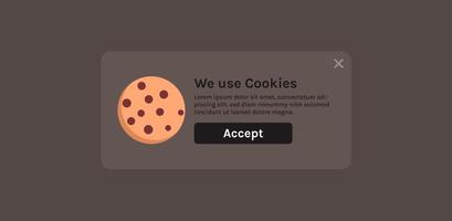 protección de la información de datos personales cookie y página web de Internet utilizamos el concepto de política de cookies ilustración vectorial plana. vector