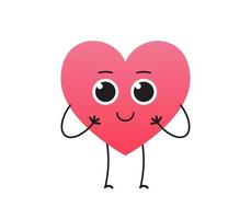 Heart icon and happy symbol simple shape concept flat vector illustration.