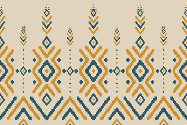 Beautiful ethnic ikat background. Geometric seamless pattern in tribal. Fabric Indian style.