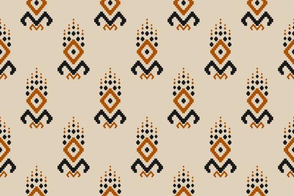 Beautiful ethnic ikat art. Geometric seamless pattern in tribal. Fabric Indian style.