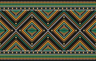 Carpet ethnic pattern art. Geometric seamless pattern in tribal. Fabric Mexican style. vector