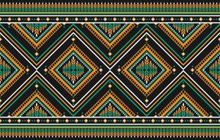 Carpet ethnic pattern art. Geometric seamless pattern in tribal. Fabric Mexican style. vector