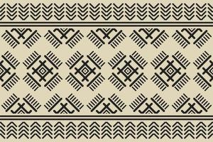Carpet ethnic ikat art. Geometric seamless pattern in tribal. Fabric Mexican style. vector