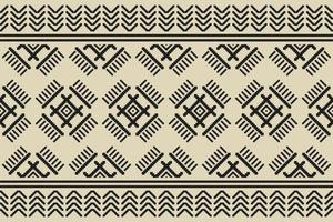 Carpet ethnic ikat art. Geometric seamless pattern in tribal. Fabric Mexican style. vector