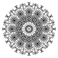 Circular pattern in form of mandala for Henna, Mehndi, tattoo, decoration. Decorative ornament in ethnic oriental style. Coloring book page. vector