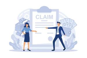 Registration of claim form document, providing personal information, income information vector set. Tax filing, credits and expenses, financial report.