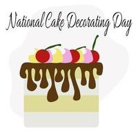 National Cake Decorating Day, Idea for poster, banner or postcard vector