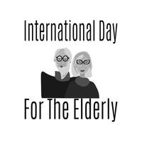 International Day For The Elderly, idea for poster, banner or booklet vector