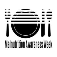 Malnutrition Awareness Week, idea for poster, banner or flyer vector
