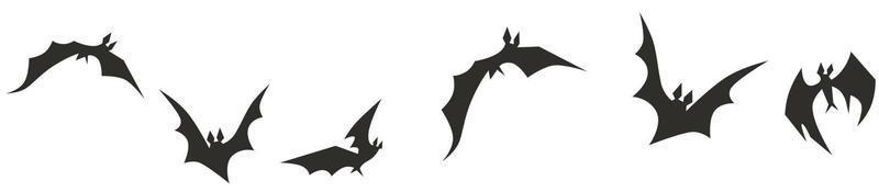 Halloween black silhouette repeating border vector
