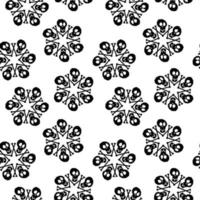 Halloween skull snowflake repeat seamless pattern vector