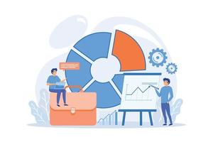 Sales pitch. Data visualization element, marketing chart. Research data. Business statistics, financial report, company performance analysis concept. flat vector modern illustration