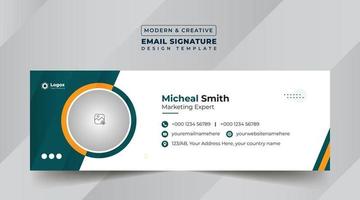 Email Signature Template Design vector