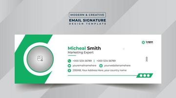 Email Signature Template Design vector