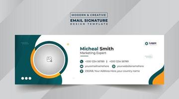 Email Signature Template Design vector