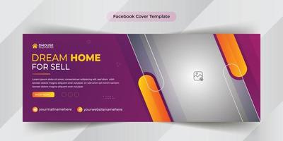 Modern Real estate Cover Banner Template Design vector