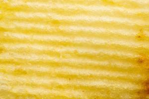 Potato chip texture background closeup photo