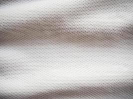 White sports jersey fabric texture background photo