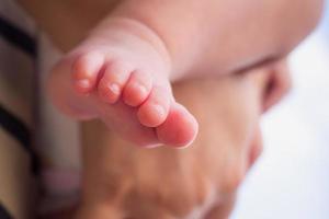 newborn baby foot close up photo
