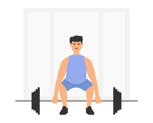 Man doing exercise in the gym