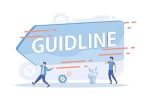 Guideline and regulation. Corporate law and policy. Company specification, instruction, directive rulebook. Office management design element. flat vector modern illustration