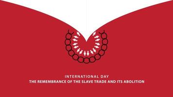 día internacional para el recuerdo de la trata de esclavos y su abolición. ilustración vectorial vector