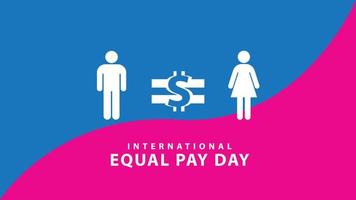 International Equal Pay Day. Vector Illustration