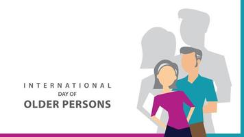 International Day of Older Persons. Vector illustration