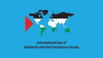 International Day of Solidarity with the Palestinian People. Vector illustration