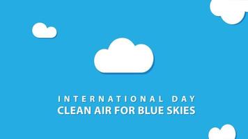 International Day of Clean Air for Blue Skies. Vector Illustration