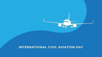 día internacional de la aviación civil. ilustración vectorial vector