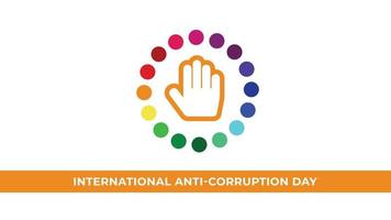 International Anti-Corruption Day. Vector illustration