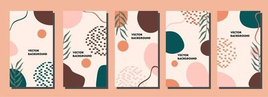 Modern abstract covers set, minimal covers design. Colorful geometric background, vector illustration.