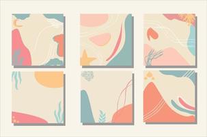 Modern abstract covers set, minimal covers design. Colorful geometric background, vector illustration.