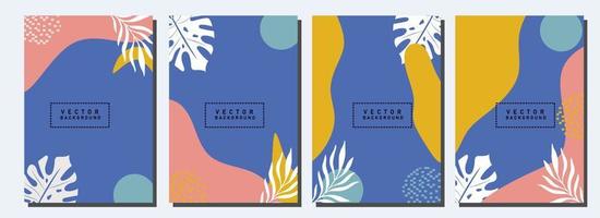 Modern abstract covers set, minimal covers design. Colorful geometric background, vector illustration.