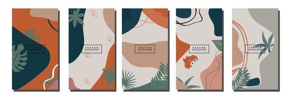 Modern abstract covers set, minimal covers design. Colorful geometric background, vector illustration.