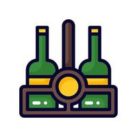 icono de estilo de línea llena de caja de cerveza. ilustración vectorial para diseño gráfico, sitio web, aplicación vector