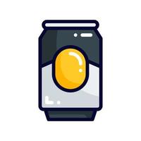 icono de estilo de línea llena de lata de cerveza. ilustración vectorial para diseño gráfico, sitio web, aplicación vector