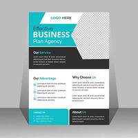 Modern corporate business flyer with abstract design template vector