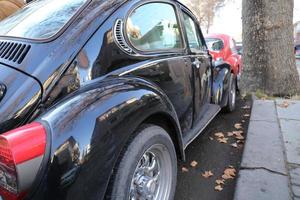 black car cars volkswagen classic stock photo