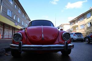 coche volkswagen coches clásicos rojos foto