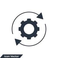 process management icon logo vector illustration. optimization symbol template for graphic and web design collection