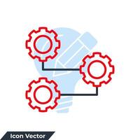 ilustración de vector de logotipo de icono de progreso. plantilla de símbolo de progreso para la colección de diseño gráfico y web